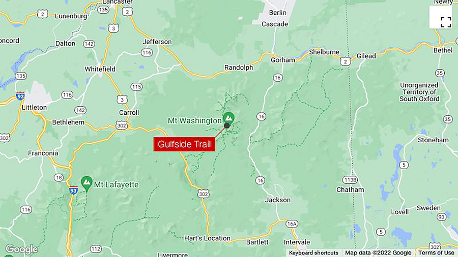 A hiker rescued from "treacherous" conditions on a trail near Mt. Washington in New Hampshire's Pre...