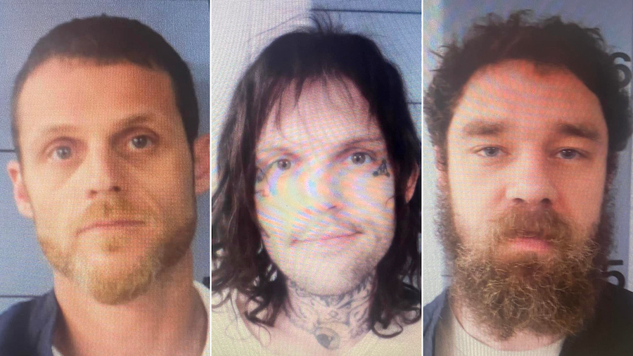From left, Christopher Allen Blevins, Lance Justin Stephens and Matthew Allen Crawford are pictured...