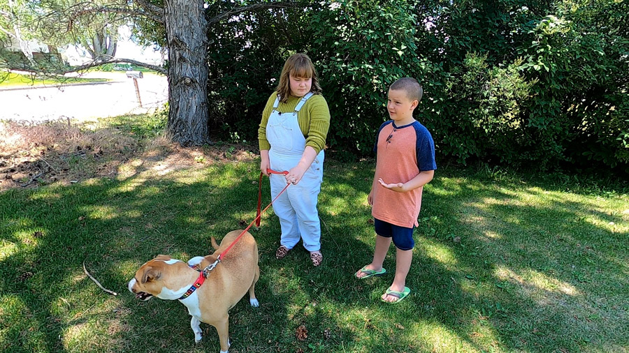 Lucy and Jackson Britsch were out walking with their dog Harley when they came across the cougar cu...