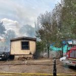 Smoke fills the mobile home. (Credit: Wah’tauna Faye Bylilly)