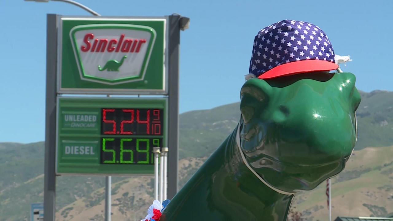FILE - Sinclair gas prices in Utah remain over $5. (KSLTV)...