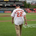 Elder Dale G. Renlund of the Quorum of the Twelve Apostles walks toward the pitcher’s mound during The Church of Jesus Christ of Latter-day Saints family night at Oriole Park at Camden Yards in Baltimore, Maryland, July 25, 2022. (Intellectual Reserve, Inc.)