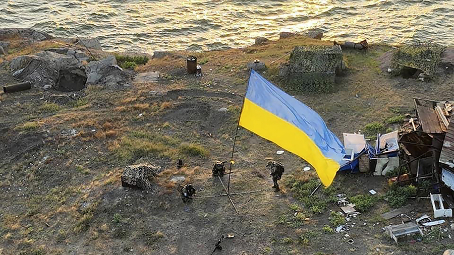 In this photo provided by the Ukrainian Defence Ministry Press Office on Thursday, July 7, 2022, Uk...