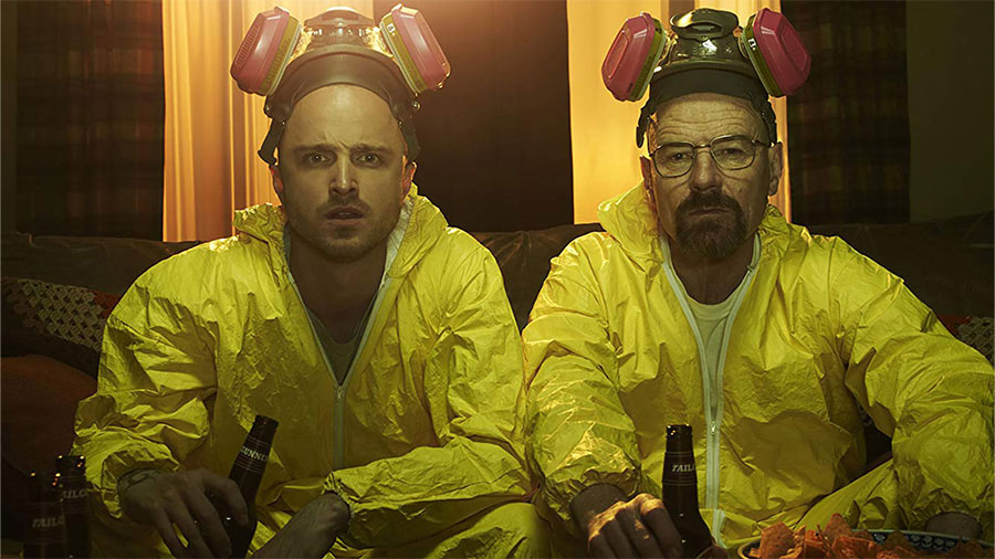 The meth-making protagonists of the hit TV show "Breaking Bad" will be immortalized with bronze sta...