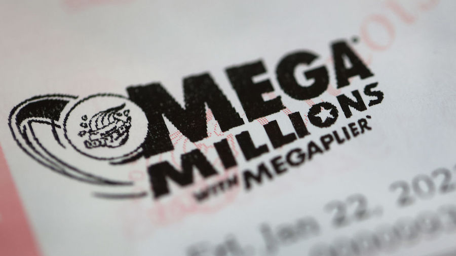 Mega Millions lottery tickets are sold at a 7-Eleven store in the Loop on January 22, 2021 in Chica...