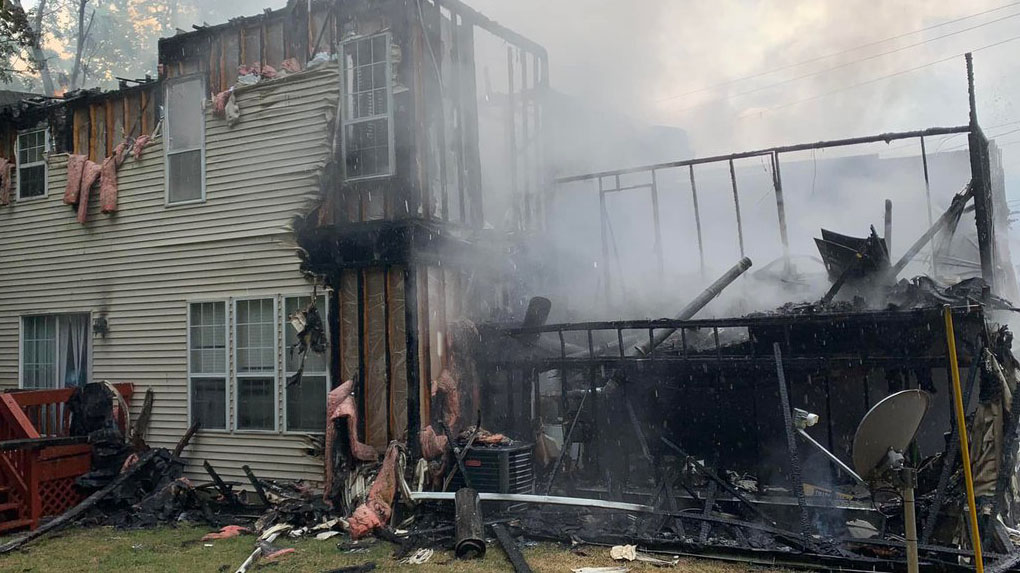 A family was displaced after a house caught on fire from being struck by lightning. (Hendersonville...