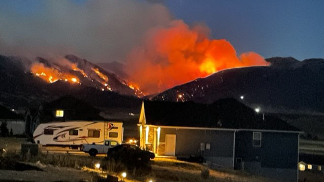 The Jacob City fire in Tooele County....
