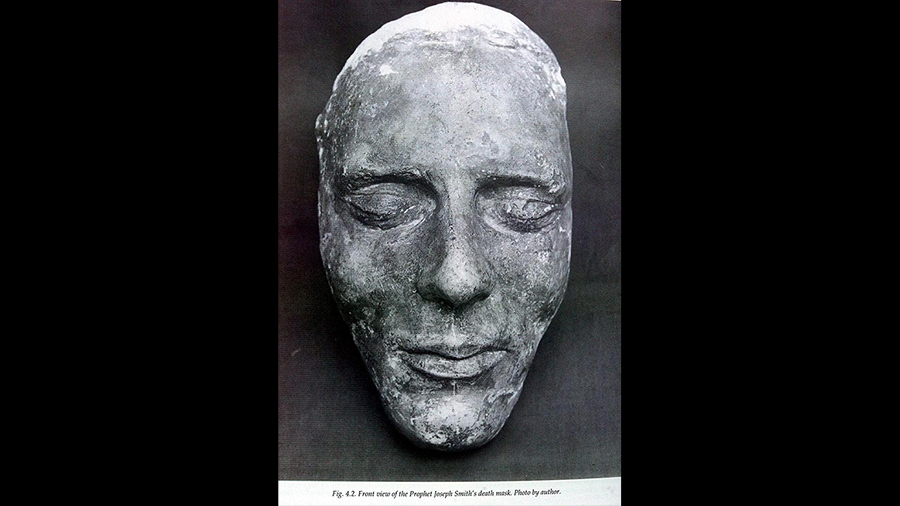 The image of a death mask of Joseph Smith Jr. (From the book "Joseph Smith Portraits")...