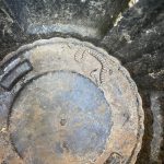 A rattlesnake trapped in a garbage can in Little Cottonwood Canyon. (Credit: Kari Hasebi)