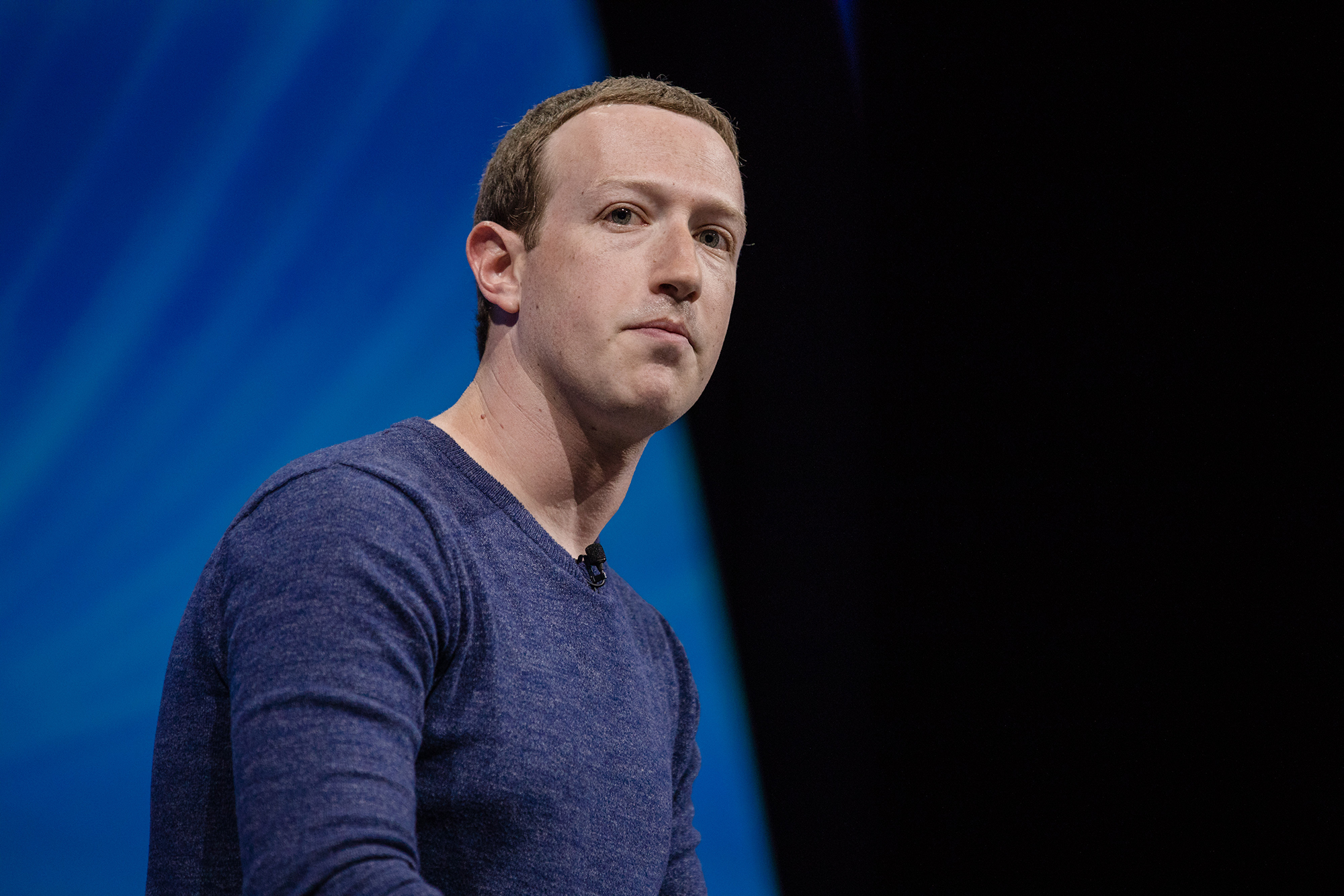 Mark Zuckerberg, chief executive officer and founder of Facebook Inc., listens during the Viva Tech...