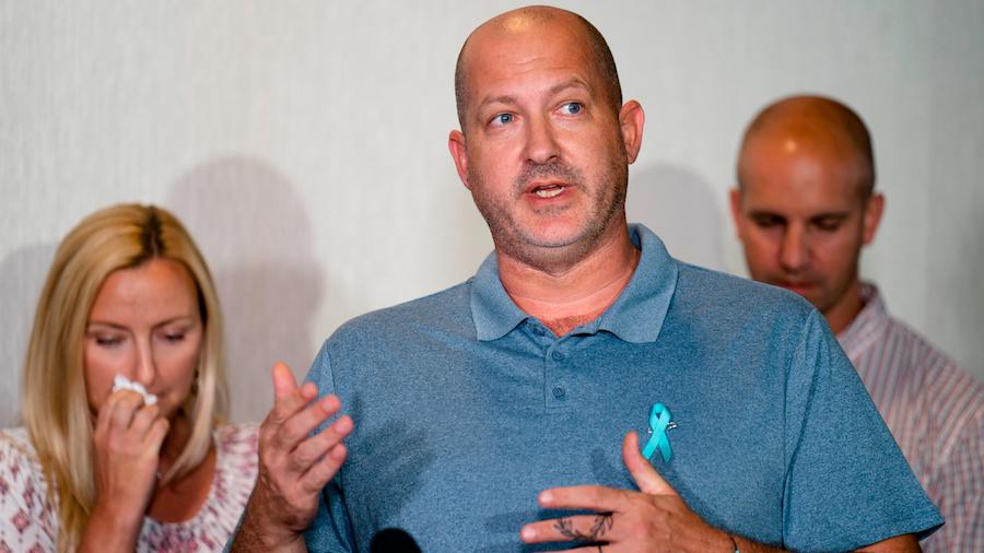 Joseph Petito, father of Gabby Petito, speaks during a news conference on Tuesday, September 28, 20...
