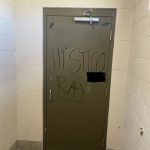 The bathroom in Summit County that was vandalized with vulgar language. (Summit County Sheriff's Office) 