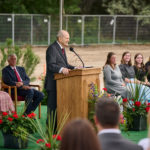President Russell M. Nelson speaks at the groundbreaking of the Ephraim Utah Temple in Ephraim, Utah, on Saturday, August 27, 2022. (Intellectual Reserve, Inc.)