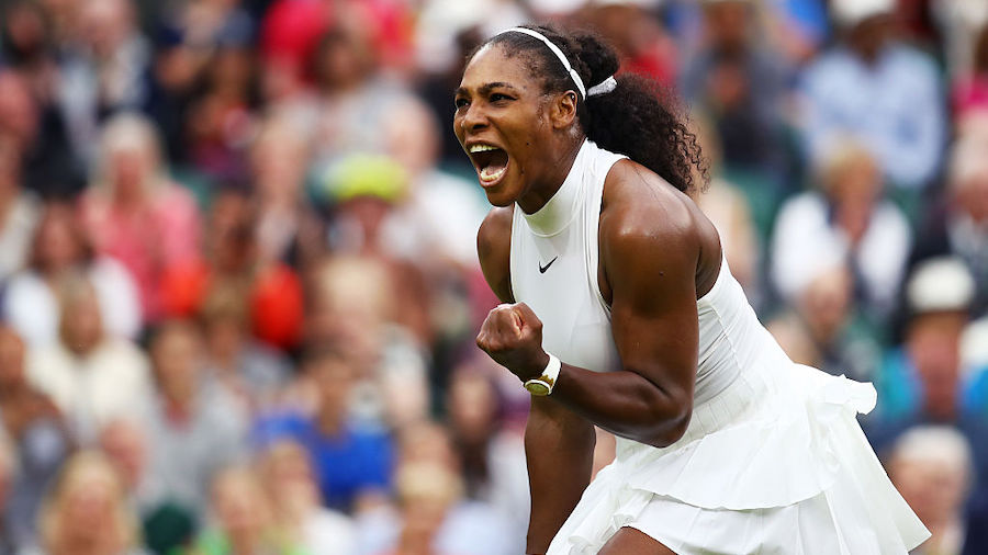 FILE: Serena Williams of The United States celebrates victory during the Ladies Singles second roun...