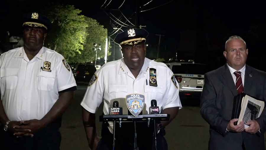 New York City Police detectives shot and injured four men they say opened fire at a party in Queens...