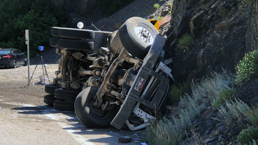 A crash involving a large truck killed at least one person on Monday, Aug. 15, 2022. (Mark Wetzel/K...