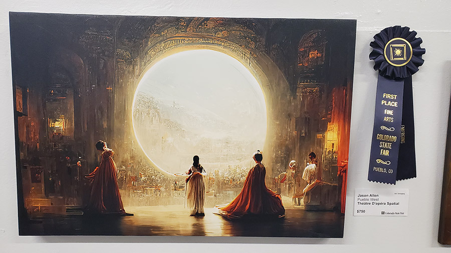 In August, Jason M. Allen's piece "Théâtre D'opéra Spatial" — which he created with AI image g...