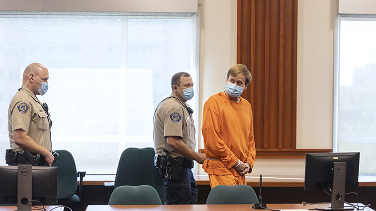 Former state Rep. Aaron von Ehlinger, right, is led out of the courtroom after his sentencing at th...