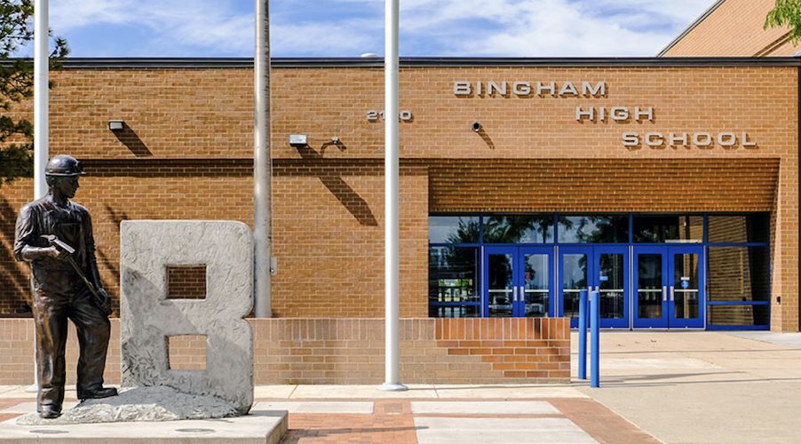 Bingham High School (Google Earth Pro)...