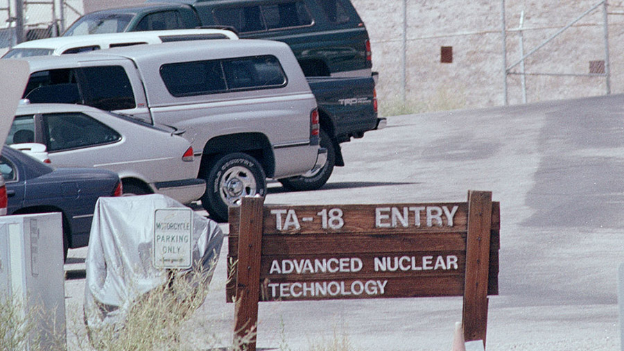 LOS ALAMOS, NM - AUGUST 12, 2002:  The entrance to Technical Area 18 of the Los Alamos National Lab...