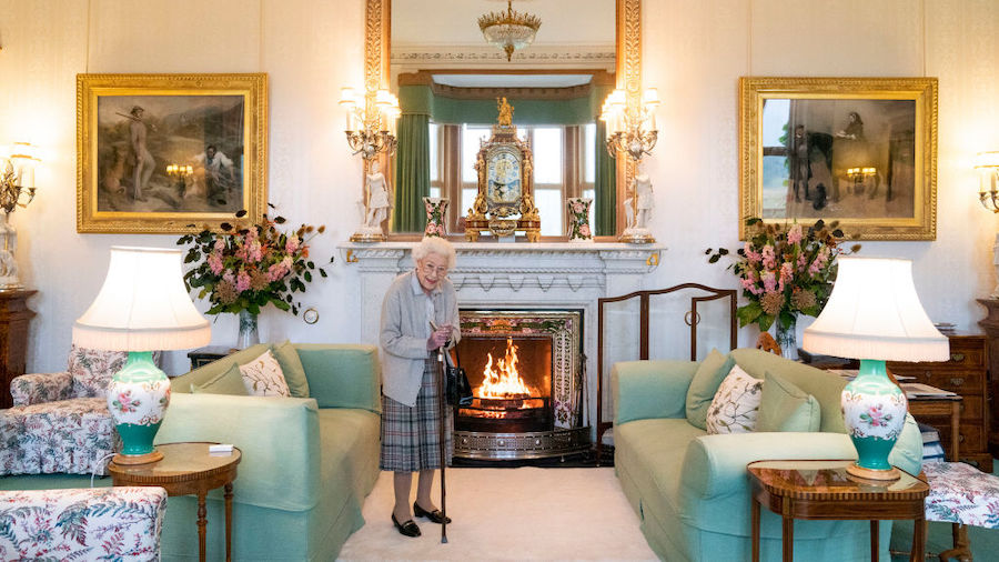 Queen Elizabeth II waits in the Drawing Room before receiving newly elected leader of the Conservat...