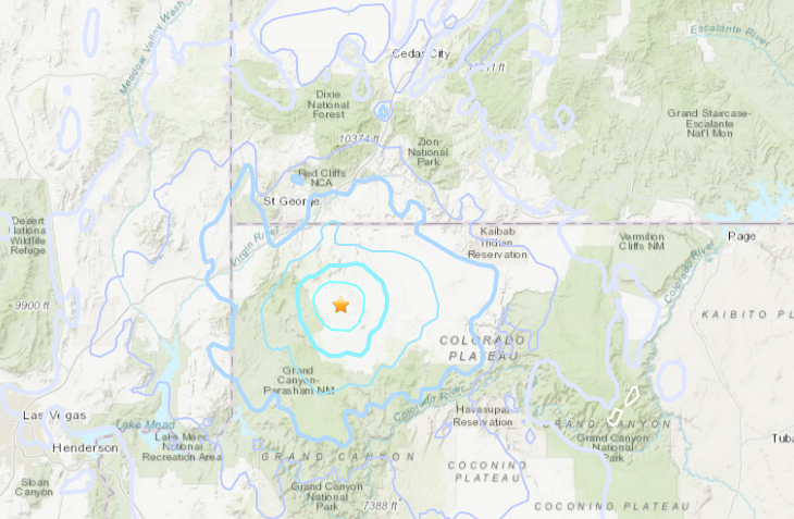 Magnitude 4.4 earthquake strikes Arizona, jolts southern Utah