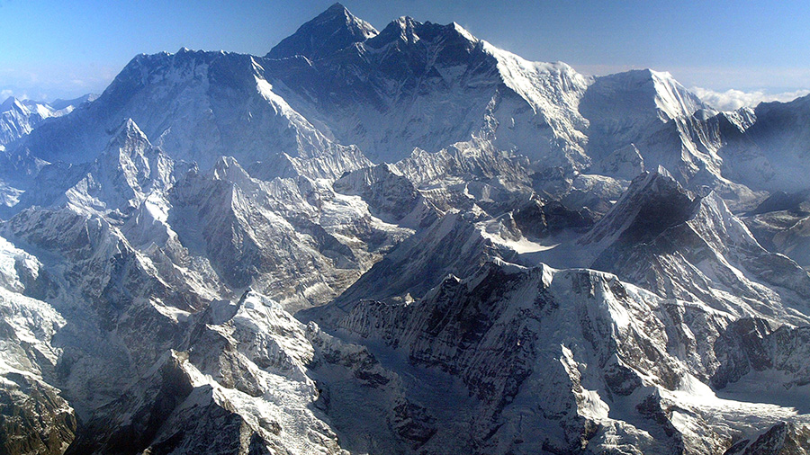 Mount Everest is shown at approximately 8,850-meter (29,035-foot) in Nepal, 2003. (Paula Bronstein/...