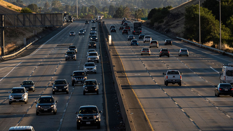 Traffic on Interstate 80 in Crockett, California, on June 9. The National Transportation Safety Boa...