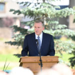 Elder Kevin R. Duncan of the Quorum of the Seventy offers his remarks at the Heber Valley Temple groundbreaking in Heber City, Utah, on Saturday, October 8, 2022. (Intellectual Reserve, Inc.)