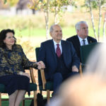 President Russell M. Nelson and his wife, Wendy Nelson, at the Heber Valley Temple groundbreaking in Heber City, Utah, on Saturday, October 8, 2022. (Intellectual Reserve, Inc.)