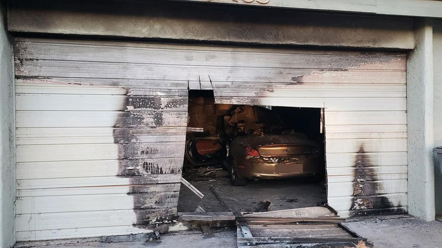 A charging e-bike is suspected of causing this garage fire in Ivins. (Santa Clara - Ivins Fire & Re...