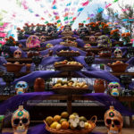 A traditional 'Dia de Muertos offering' is displayed as part of the 2021 'Day of The Dead' celebration at Parque Papalotla on November 01, 2021 in Papalotla, Mexico. (Alan Espinosa/Getty Images)