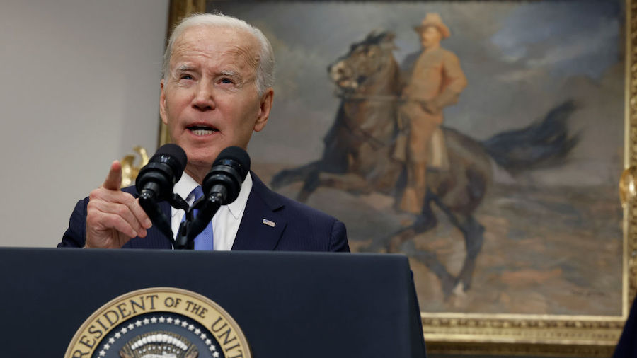 President Joe Biden delivers remarks on the federal government's response to Hurricane Ian in the R...