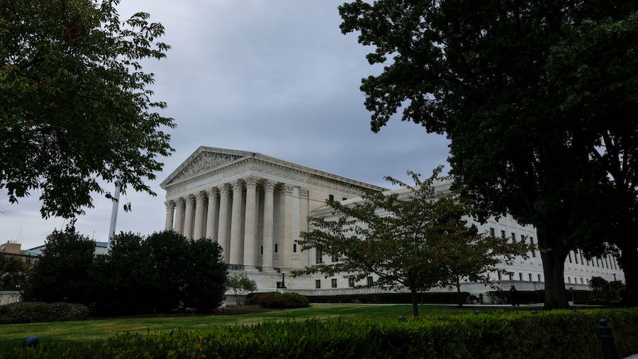 The U.S. Supreme Court Building on Oct. 3, 2022, in Washington, D.C. The Court is hearing oral argu...