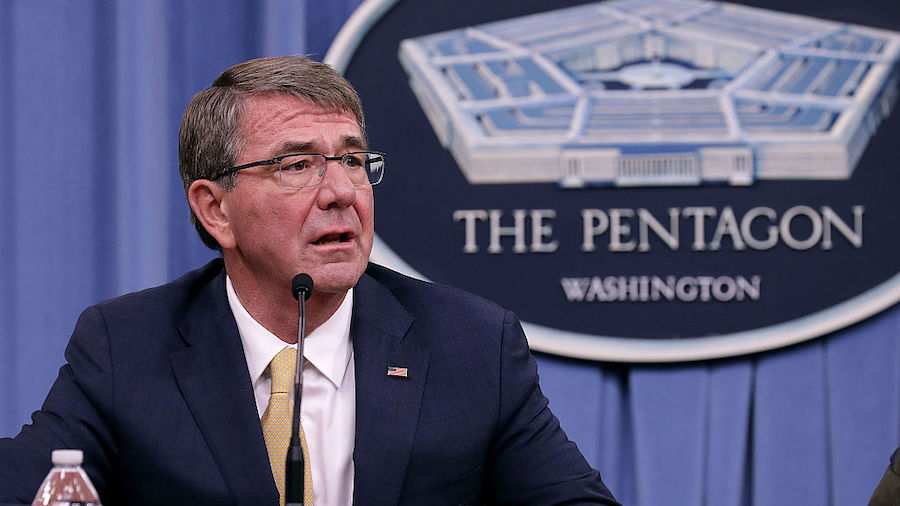 U.S. Defense Secretary Ash Carter holds a news conference at the Pentagon January 10, 2017 in Arlin...