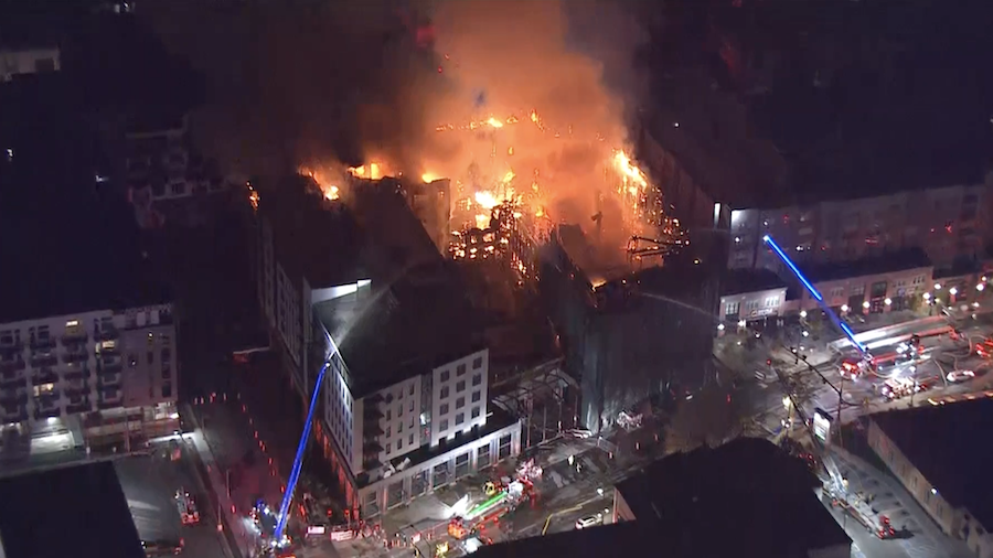 Over 1K evacuated as crews fight 4-alarm fire at under-construction SLC building
