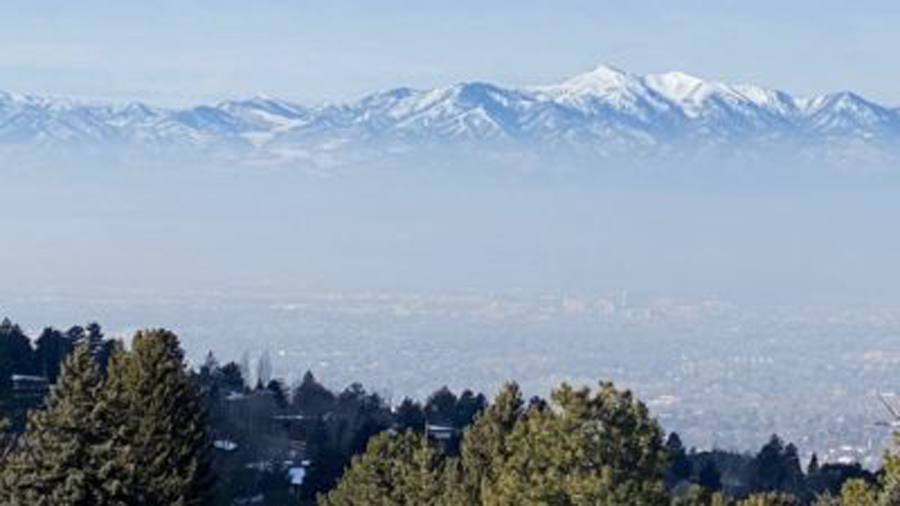 An image of the inversion from the east bench of Salt Lake County. (Jed Boal/KSL TV)...