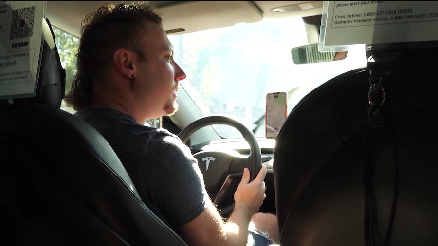 Jayce Watkins drives for Uber in Salt Lake City. (KSL TV)...