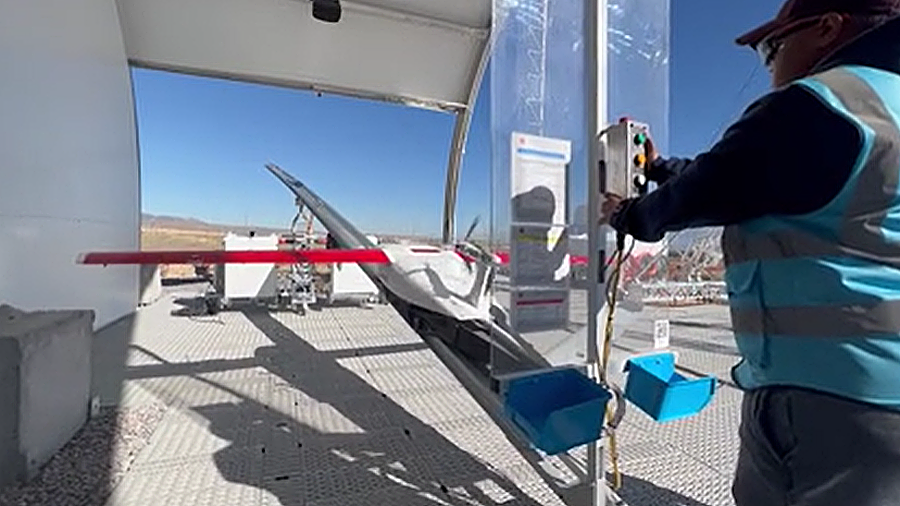 Zipline demonstrates how it's fixed-wing drones deliver prescriptions and other items from pharmaci...