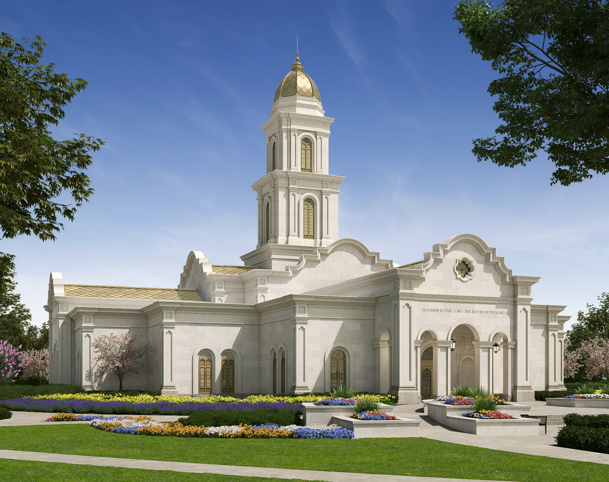 An artist's rendering of the Fort Worth Texas Temple. (Intellectual Reserve, Inc.)...