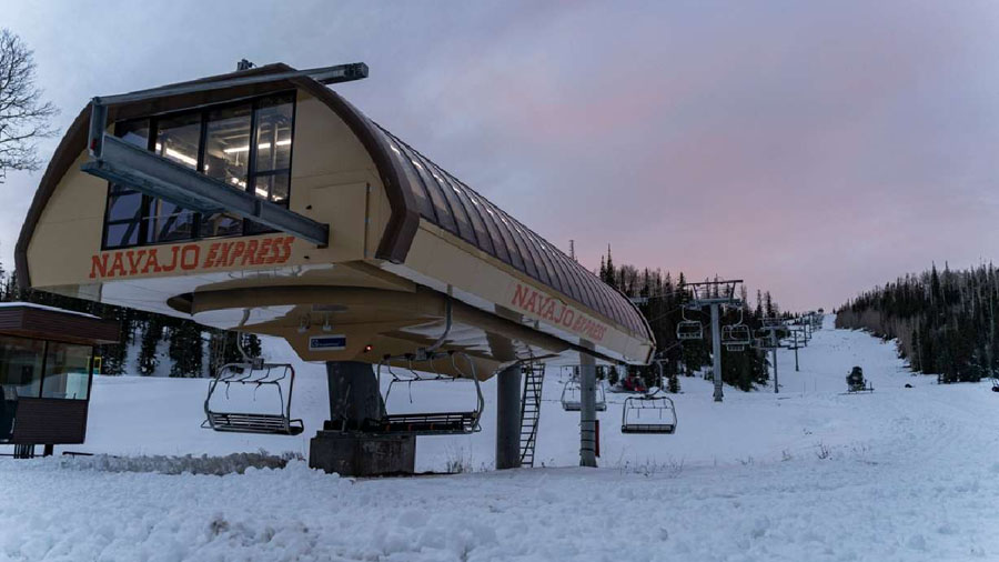 A sunrise over Brian Head Resort's Navajo Express on Wednesday. The lift will be in operation Frida...