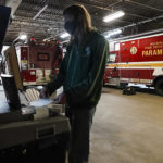Clive Miller casts his ballot at a firehouse polling station in the midterm election Tuesday, Nov. 8, 2022, in Milwaukee. (AP Photo/Morry Gash)
