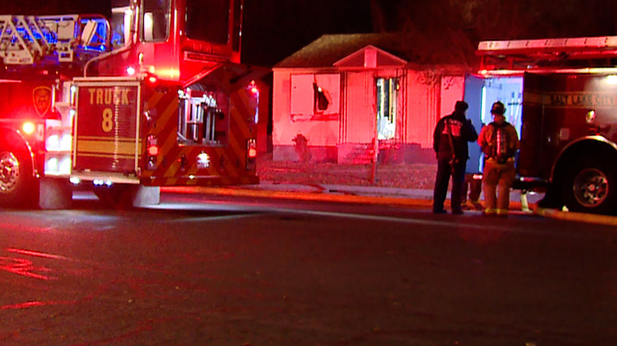 Salt Lake city Fire at the vacant home. (KSL-TV)...