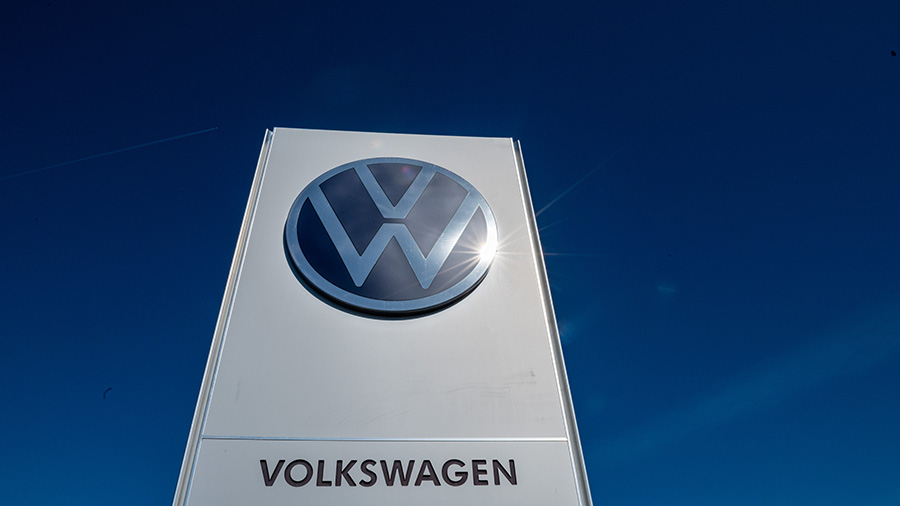 Volkswagen sign in Germany....