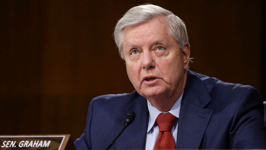 FILE: U.S. Sen. Lindsey Graham (R-SC) speaks during a Senate Appropriations Committee hearing on th...