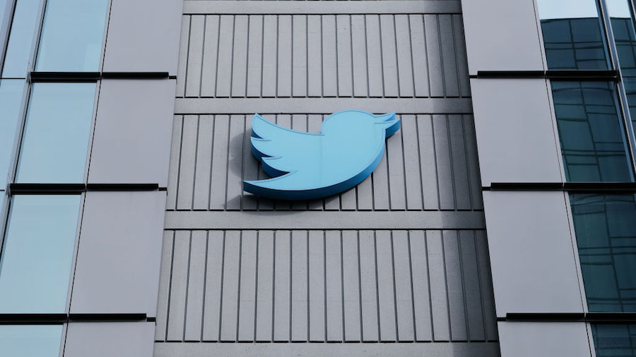 The Twitter headquarters signage as seen on 10th Street on November 4, 2022 in San Francisco, Calif...