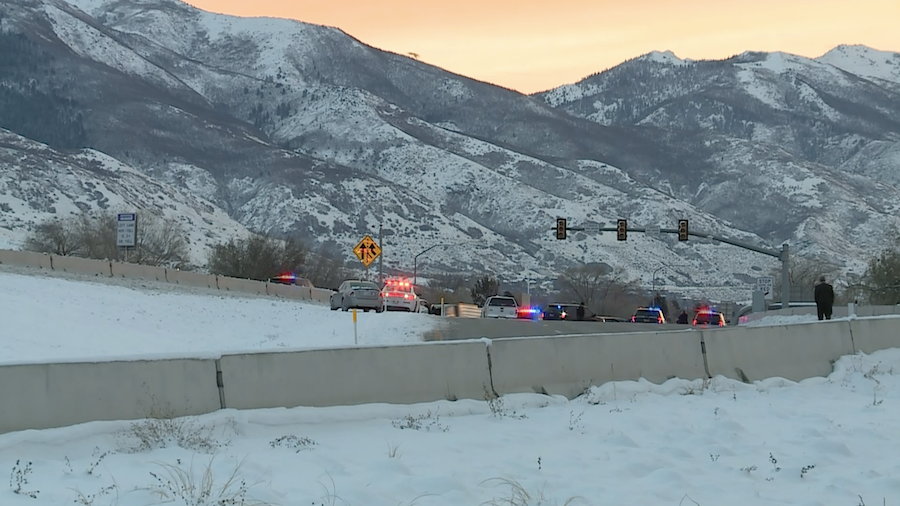 State troopers closed southbound Interstate 15 at Hill Field Road following a police chase and shoo...