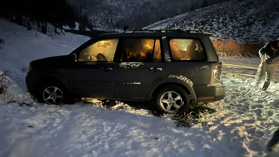 A family of six tapped in the snow in Bjorkman Hollow (Wasatch County Search & Rescue)...