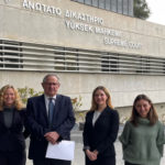 Trina Higgins (second from left) and colleagues at the Supreme Court of Cyprus. (Credit: courtesy photo)