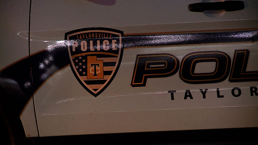 Taylorsville Police car responding to a scene....